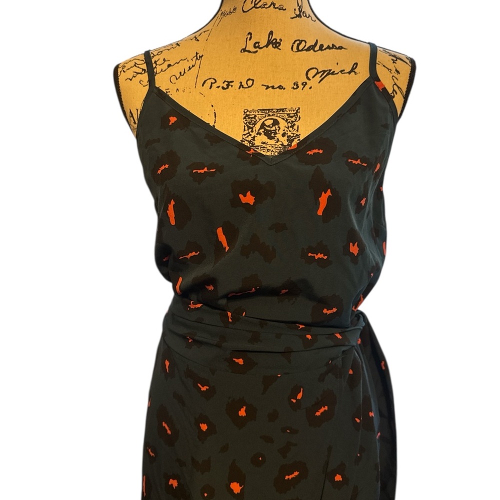 Green and pink Sleeveless Dress